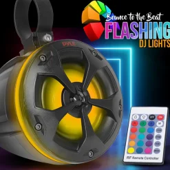 Waterproof Off-Road Speakers 800W RGB Lights Bluetooth Marine Grade<Pyle Online