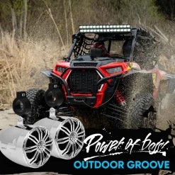 Waterproof Off-Road Speakers 20W Marine Grade Chrome 2.25