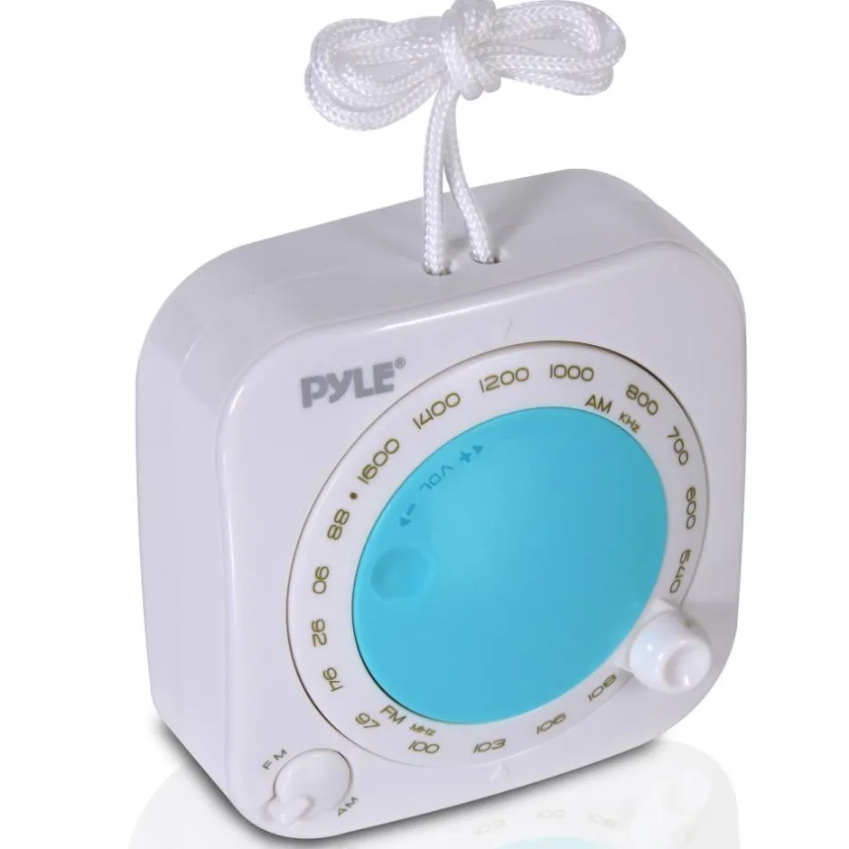 Waterproof Shower Radio - Portable AM/FM with Hanging Strap<Pyle Sale