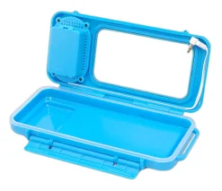Waterproof Speaker Case Amplifies Sound Clear Plastic Blue<Pyle