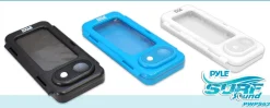 Waterproof Speaker Case Amplifies Sound Clear Plastic Blue<Pyle