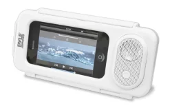 Waterproof Speaker Case Amplifies Sound Clear Plastic White<Pyle