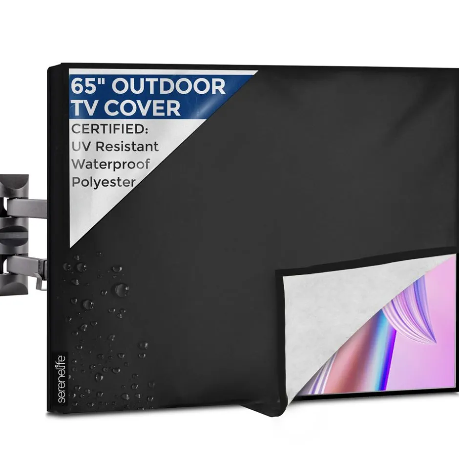 Waterproof TV Cover 60-70" - Weatherproof, Dustproof, Remote Pocket<SereneLife New