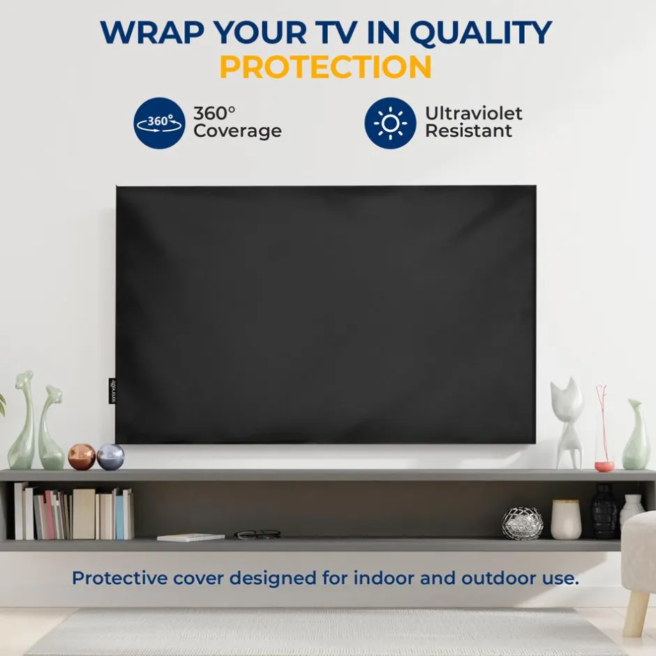 Waterproof TV Cover 60-70" - Weatherproof, Dustproof, Remote Pocket<SereneLife New
