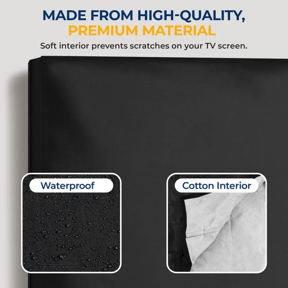 Waterproof TV Cover 60-70" - Weatherproof, Dustproof, Remote Pocket<SereneLife New