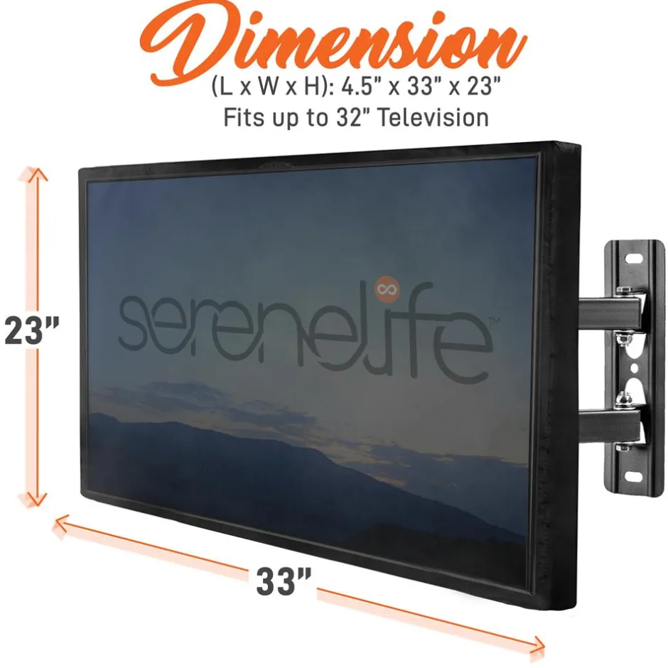 Waterproof TV Cover 30-32" Weatherproof, Dustproof, Remote Pocket<SereneLife Discount