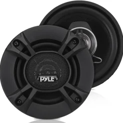 2-Way Car Stereo Speakers 240W Coaxial Low Distortion Black<Pyle Clearance
