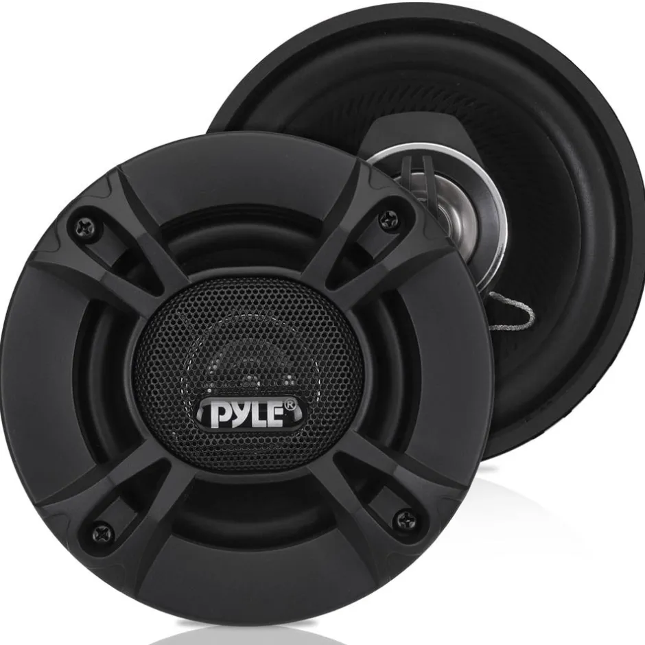 2-Way Car Stereo Speakers 240W Coaxial Low Distortion Black<Pyle Clearance