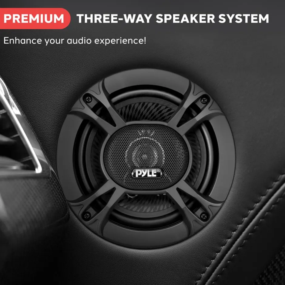 3-Way Car Stereo Speakers 300W Low Distortion 6.5" Triaxial Pair<Pyle Hot