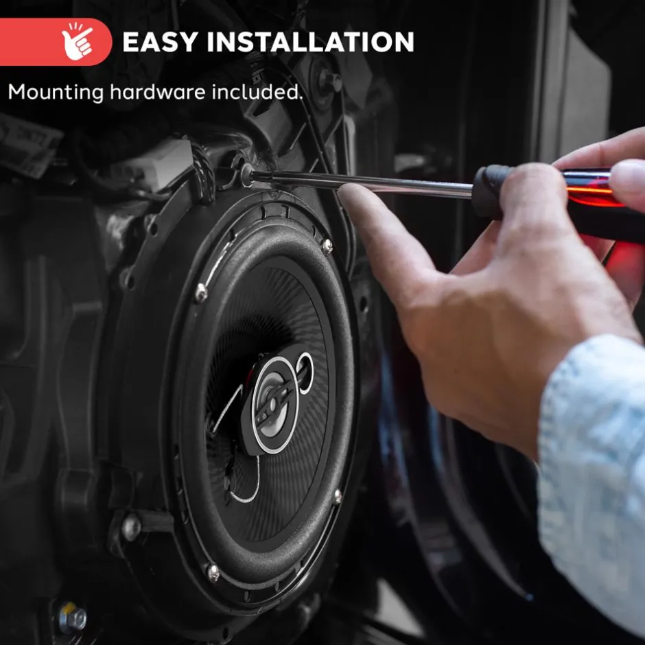3-Way Car Stereo Speakers 300W Low Distortion 6.5" Triaxial Pair<Pyle Hot