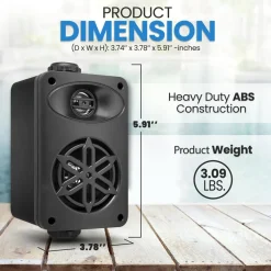 2-Way Indoor/Outdoor Speaker System<Pyle New