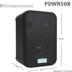 2-Way Speaker System 500W Waterproof Aluminum Woofer<Pyle Clearance