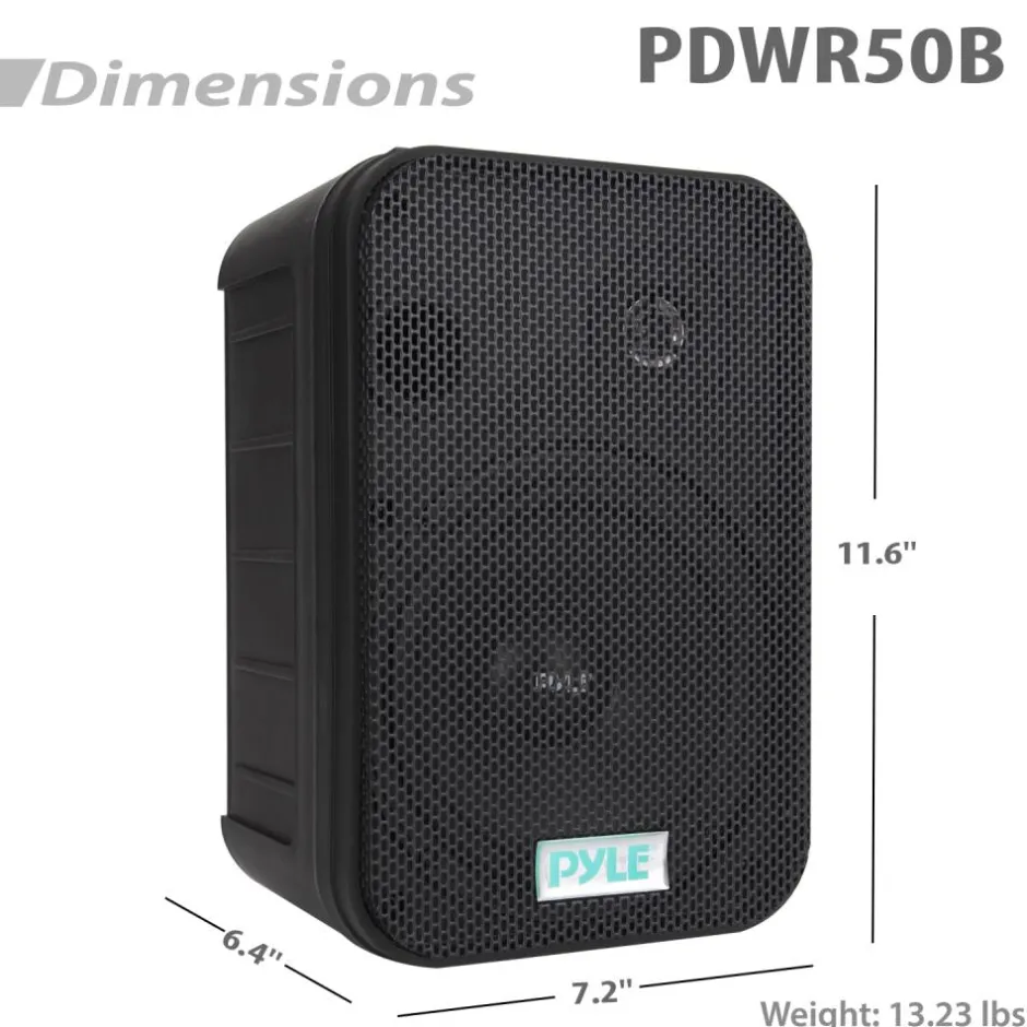 2-Way Speaker System 500W Waterproof Aluminum Woofer<Pyle Clearance