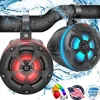 2-Way Waterproof Off-Road Speakers 800W RGB Lights Marine Grade<Pyle
