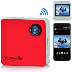Wearable Camera 1080p HD WiFi Control Compact Red<SereneLife Best
