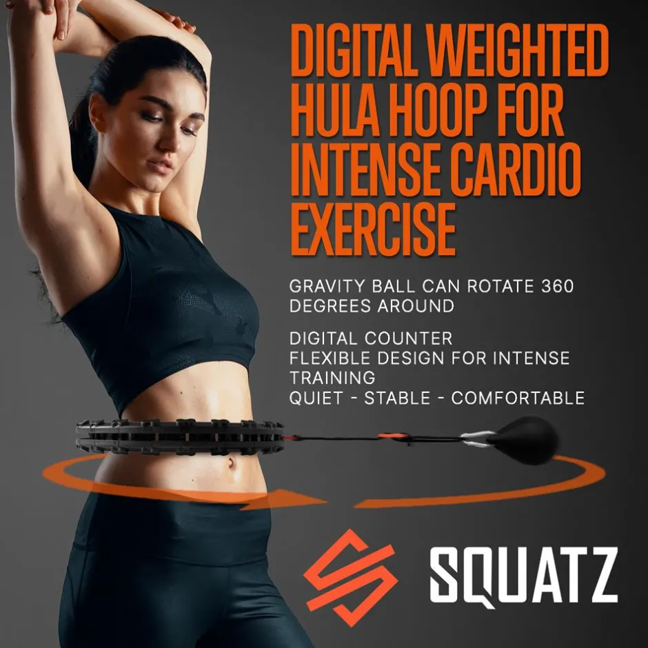 Weighted Exercise Hula Hoop for Weight Loss, Adjustable 22-Piece Design<SQUATZ Outlet