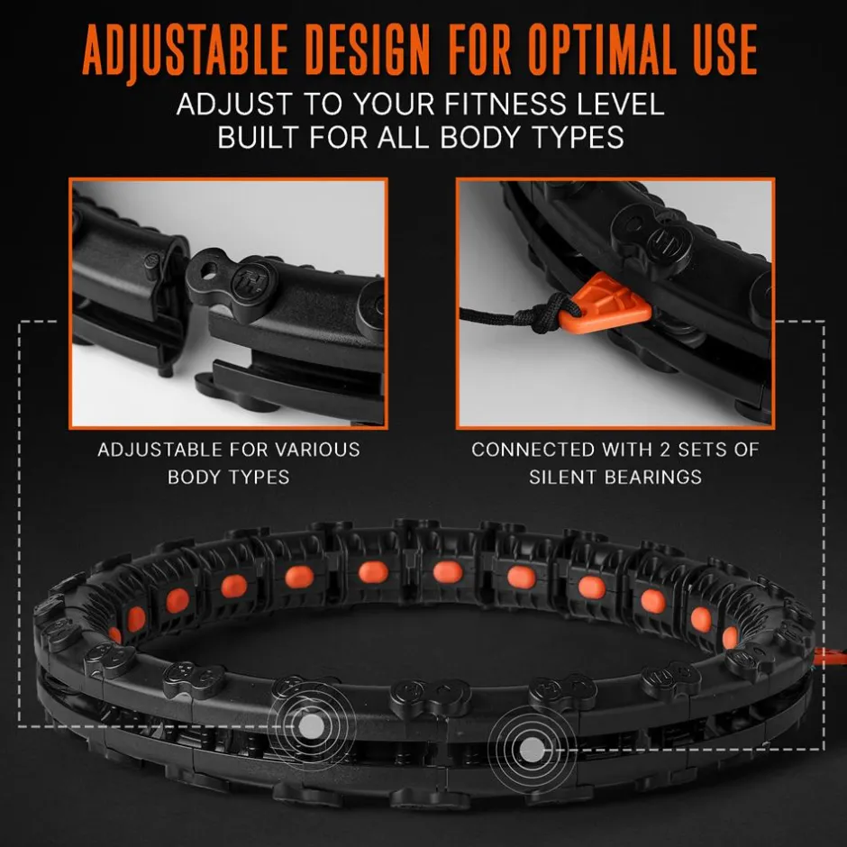 Weighted Exercise Hula Hoop for Weight Loss, Adjustable 22-Piece Design<SQUATZ Outlet