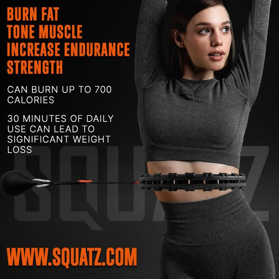 Weighted Exercise Hula Hoop for Weight Loss, Adjustable 22-Piece Design<SQUATZ Outlet