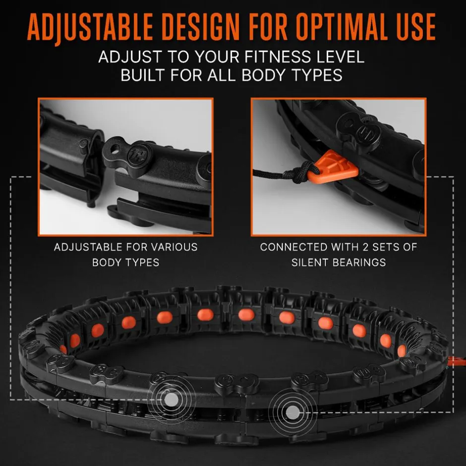 Weighted Smart Hula Hoop for Fast Fat Burn with Silent Bearings<SQUATZ