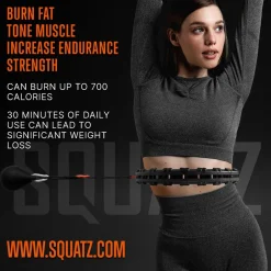 Weighted Smart Hula Hoop for Fast Fat Burn with Silent Bearings<SQUATZ