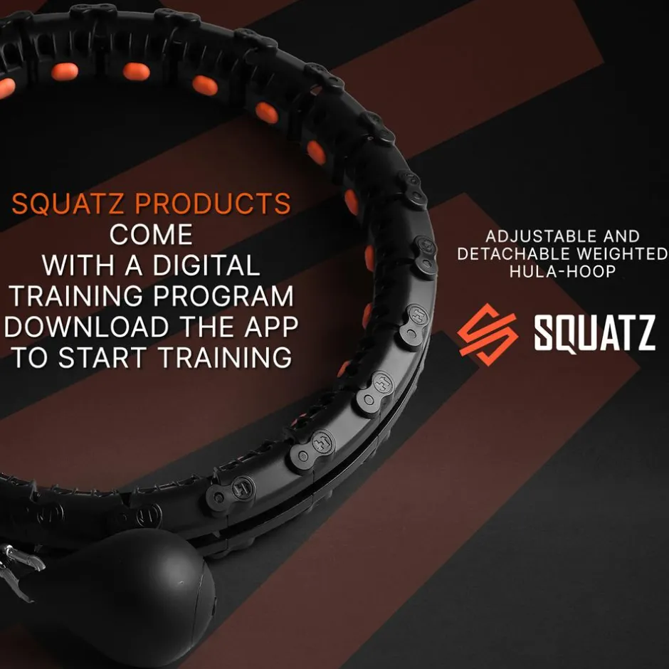 Weighted Smart Hula Hoop for Fast Fat Burn with Silent Bearings<SQUATZ