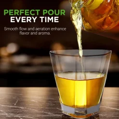 Whiskey Decanter Enhances Taste Crystal Glass 850ml<NutriChef Discount