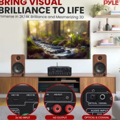 Wireless Amplifier 300W Power Bluetooth Streaming Metal Panel<Pyle Online