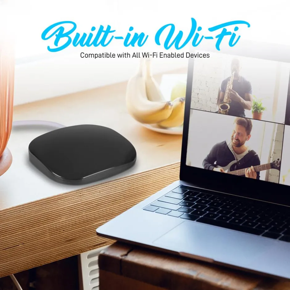 Wireless Audio Receiver - Stream Music via Wi-Fi - Aux Input & Output<Pyle Online