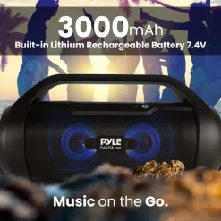 Wireless Bluetooth Boombox Speaker - Monstrous Sound, Waterproof, 40W<Pyle Clearance