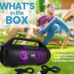 Wireless Bluetooth Boombox Speaker - Monstrous Sound, Waterproof, 40W<Pyle Clearance
