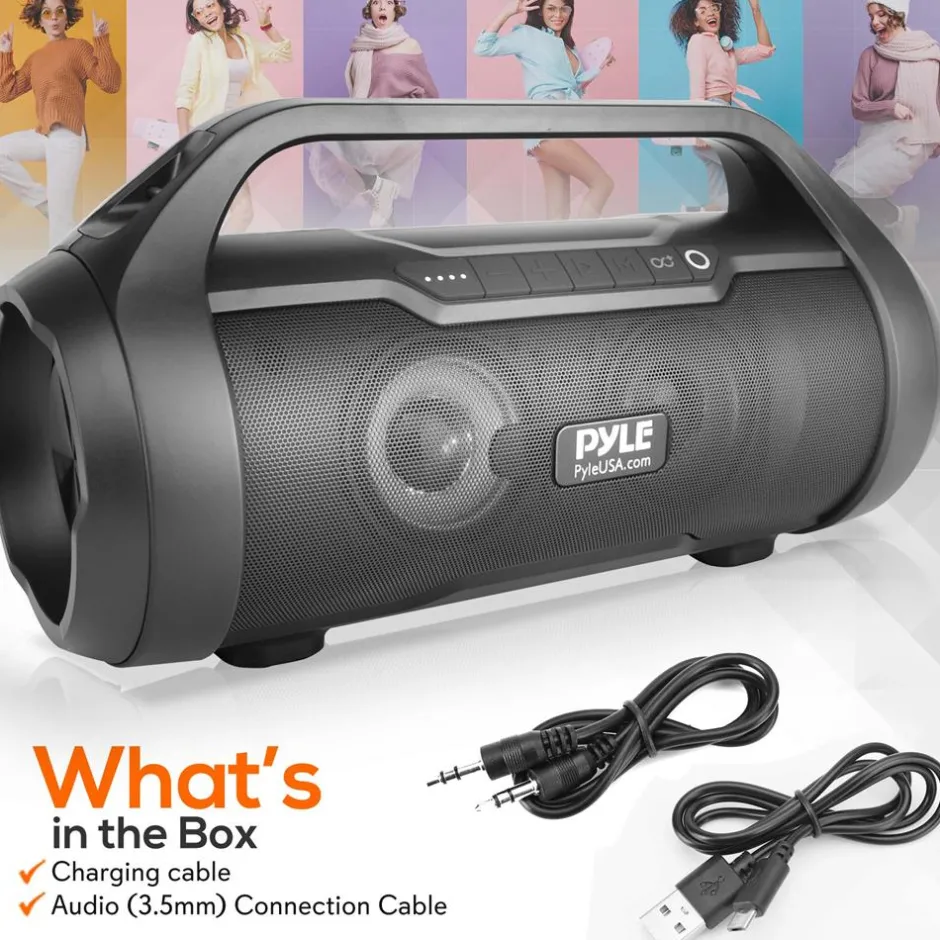 Wireless Bluetooth Boombox Speaker - Monstrous Sound, Waterproof, 40W<Pyle Clearance