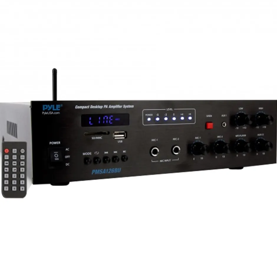 Wireless Bluetooth PA Amplifier 500W Compact Audio System w/ Mic Input<Pyle Online