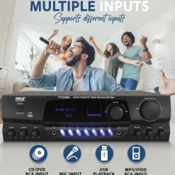 Wireless Bluetooth Streaming Stereo Receiver Amplifier with FM<Pyle Outlet
