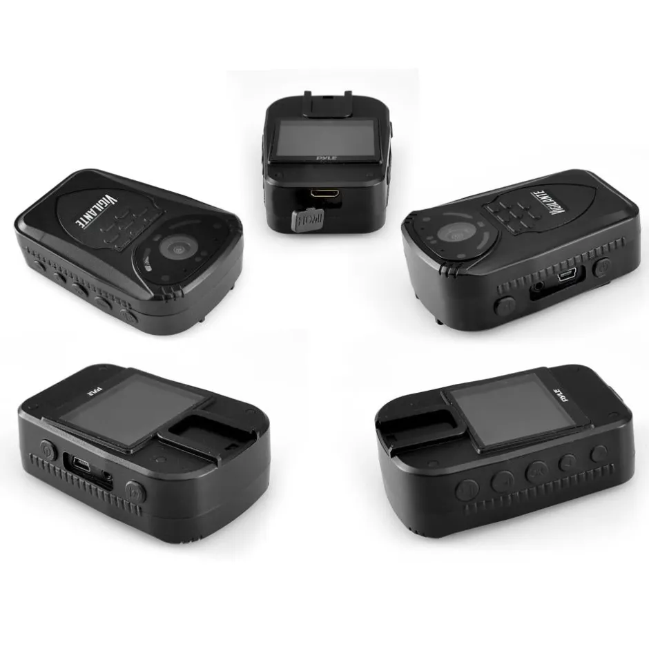Wireless Body Camera, HD Video, Night Vision, 16GB Memory, Water Resistant<Pyle New
