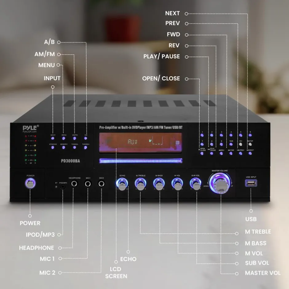Wireless Bt Home Theater Amplifier Recei<Pyle Discount
