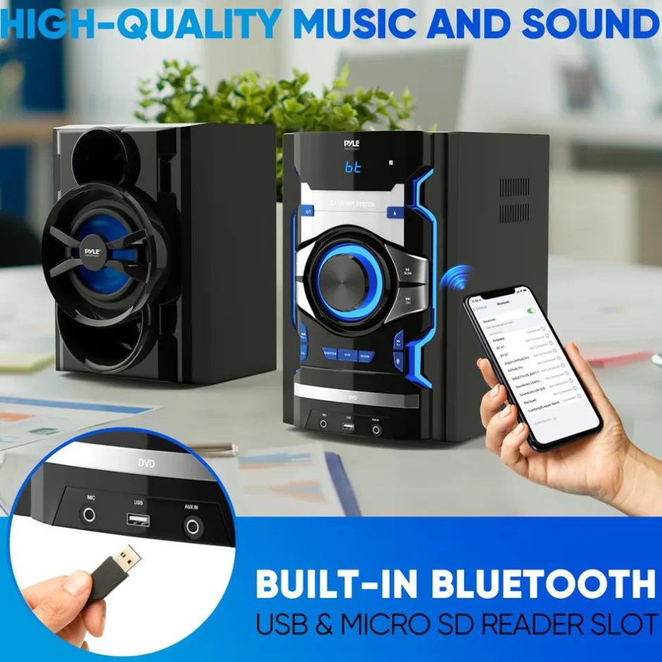 Wireless Bt Streaming Dvd Stereo System<Pyle Online