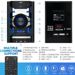 Wireless Bt Streaming Dvd Stereo System<Pyle Online