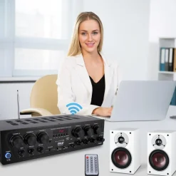Wireless 6-Ch. Stereo Amplifier 750W Bluetooth Streaming USB/AUX<Pyle Clearance