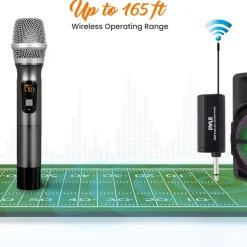 Wireless Mic System - Distortion-Free, UHF Design, Portable<Pyle Outlet