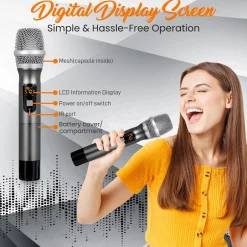 Wireless Mic System - Distortion-Free, UHF Design, Portable<Pyle Outlet