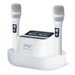 Wireless Mic System 160ft Range Rechargeable UHF Receiver 100 Channels<Pyle Clearance