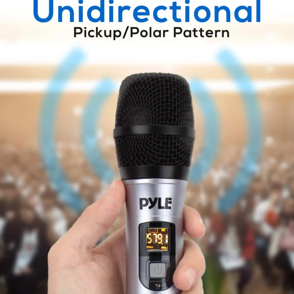 Wireless Microphone System - Crisp Audio - UHF Band - Battery Operated<Pyle Outlet
