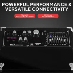 Wireless PA Speaker System 1000W Bluetooth Dual Woofers DJ Lights<Pyle Sale