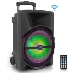 Wireless Portable PA Speaker 1200W Bluetooth LED Lights Rechargeable Battery<Pyle Hot