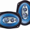 6"x9" Car Speakers Pair - 400W Power, Blue Cone, Butyl Rubber Surround<Pyle