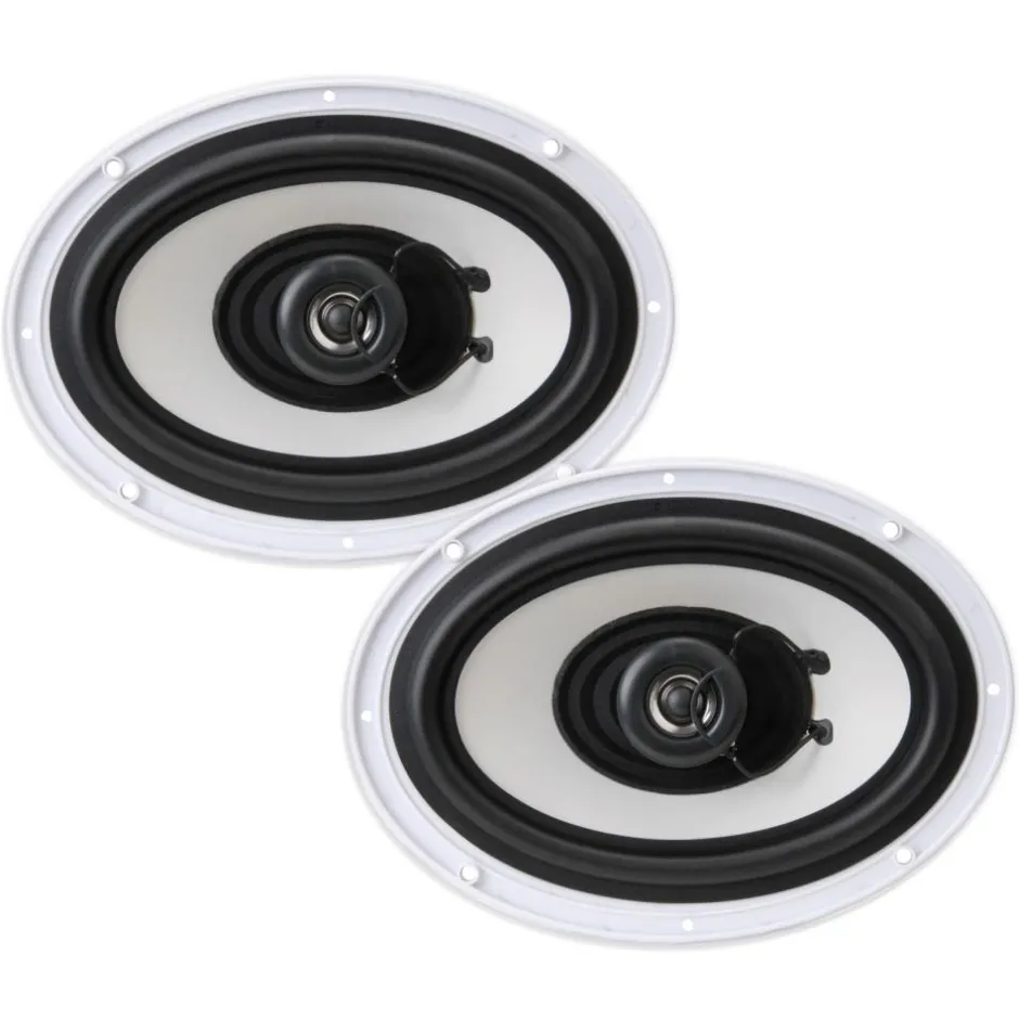 6x9" Marine Speakers, Waterproof, 260W Poly Carbon Cone, White<Pyle Discount