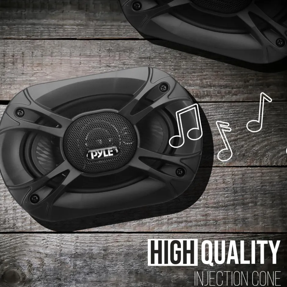 6x9" 500W 4-Way Car Speakers, Low Distortion, Butyl Rubber Surround (Pair)<Pyle Discount