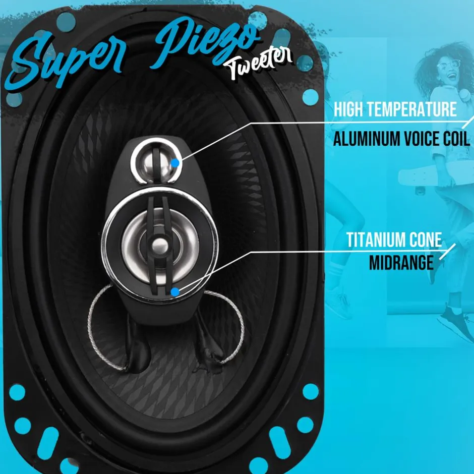 6x9" 500W 4-Way Car Speakers, Low Distortion, Butyl Rubber Surround (Pair)<Pyle Discount