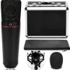 XLR Condenser Microphone Kit - Studio Quality, 34mm Capsule, Metal Alloy<Pyle Outlet