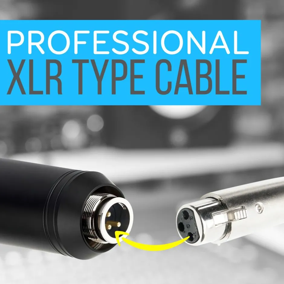 XLR Condenser Microphone Kit - Studio Quality, 34mm Capsule, Metal Alloy<Pyle Outlet
